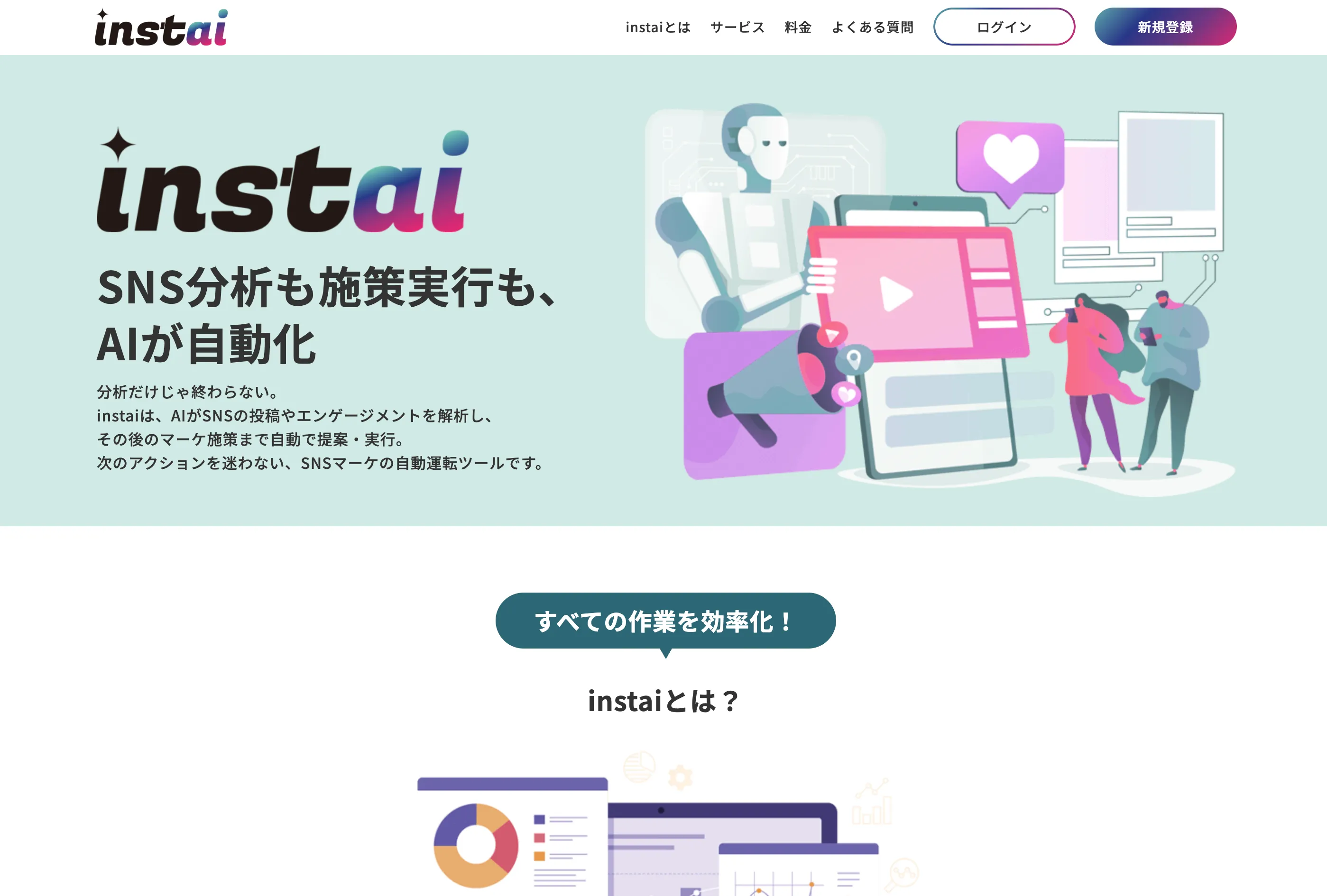 インスタ支援ツール instai